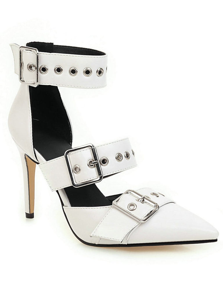 Retro Lace-up Button Décor Pointed Shoes: timeless style reimagined