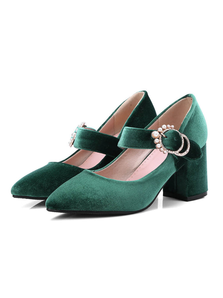 Retro Mary Jane Chunky High Heel Shoes — vintage elegance for the modern woman