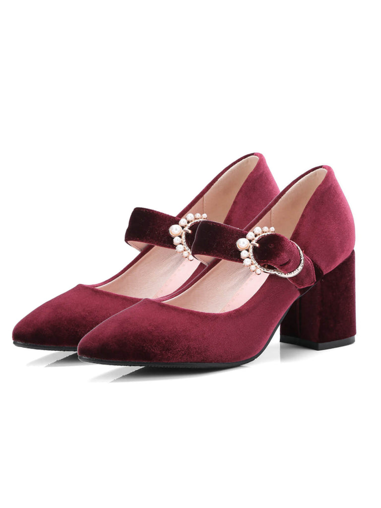 Retro Mary Jane Chunky High Heel Shoes — vintage elegance for the modern woman