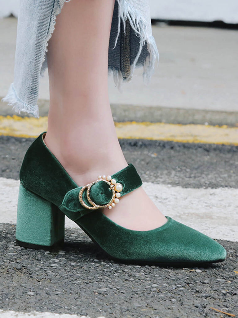 Retro Mary Jane Chunky High Heel Shoes — vintage elegance for the modern woman