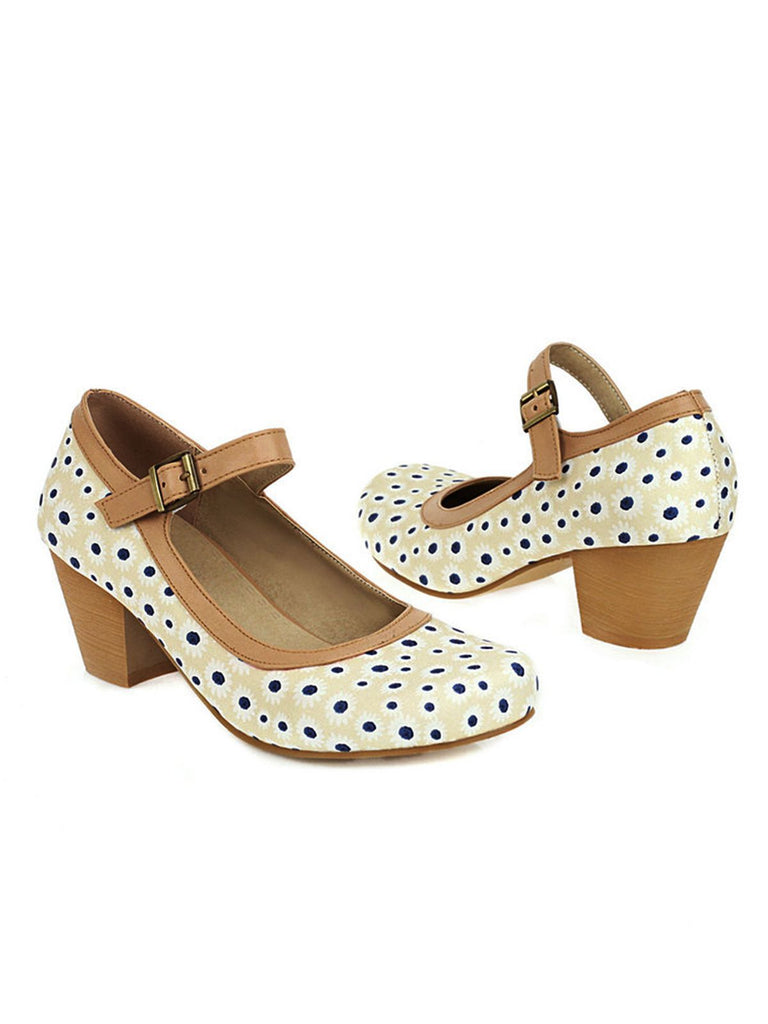 Retro Mid Heels Mary Jane Shoes — vintage elegance for the modern woman