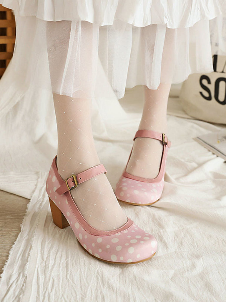 Retro Mid Heels Mary Jane Shoes — vintage elegance for the modern woman