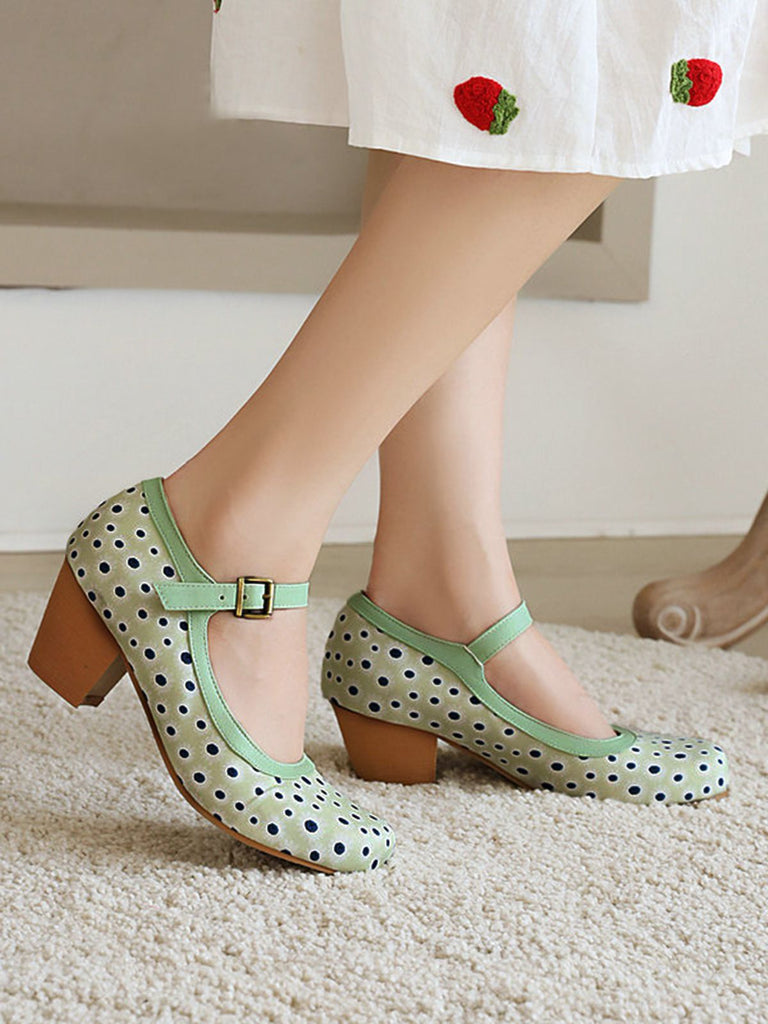 Retro Mid Heels Mary Jane Shoes — vintage elegance for the modern woman