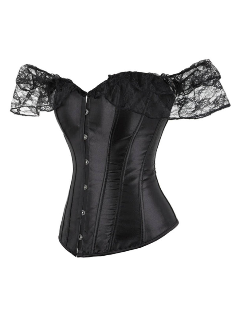 Retro Off-shoulder Lace Solid Corset: timeless style reimagined