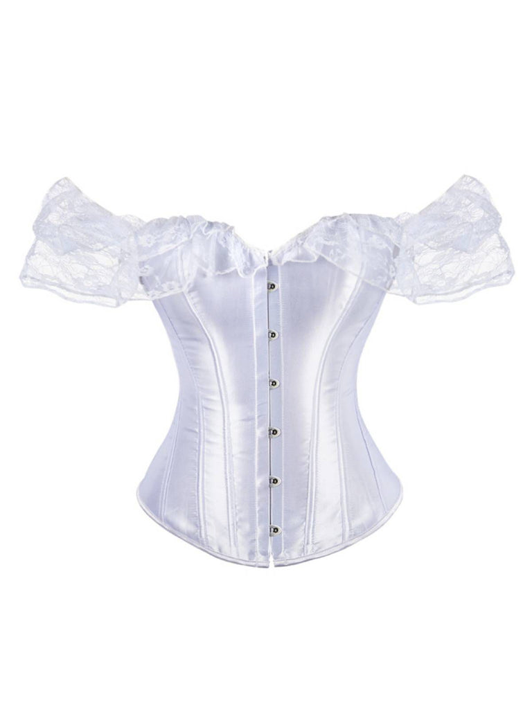 Retro Off-shoulder Lace Solid Corset: timeless style reimagined