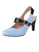 Retro Patchwork Slingback Shoes, classic vintage style elegant retro fashion - Image 3