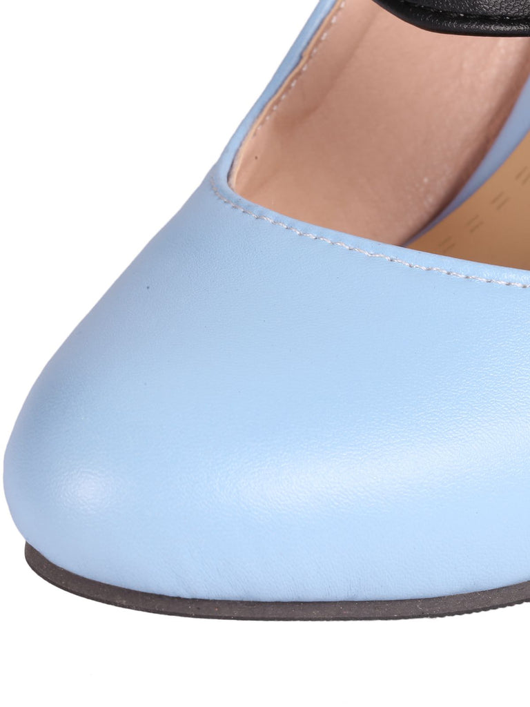 Retro Patchwork Slingback Shoes, classic vintage style elegant retro fashion - Image 8
