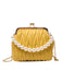 Retro Pearl Chain Solid Frame Bag — vintage elegance for the modern woman