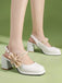 Retro Pearl Décor Sling Back Shoes — vintage elegance for the modern woman