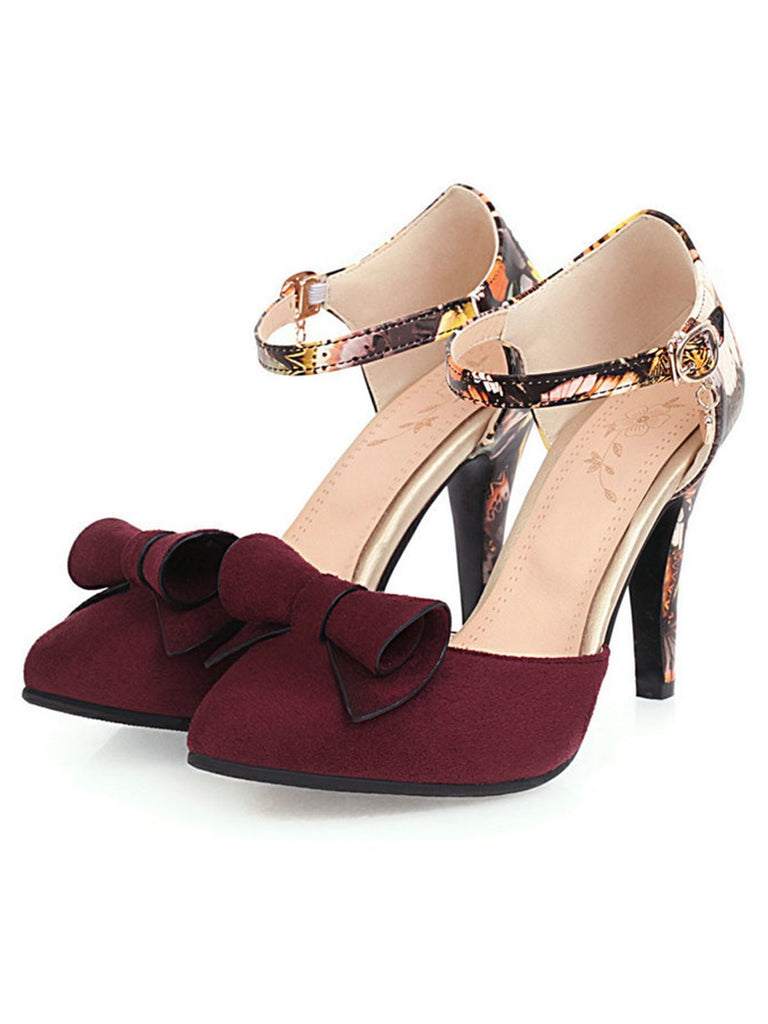 Retro Pointed Toe Bow High Heel Shoes — vintage elegance for the modern woman