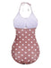 Retro Polka Dots Patchwork One-piece Swimsuit: timeless style reimagined