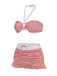 Retro Red 1940s Plaid Halter Bikini Set - vintage fashion, retro style, elegant red