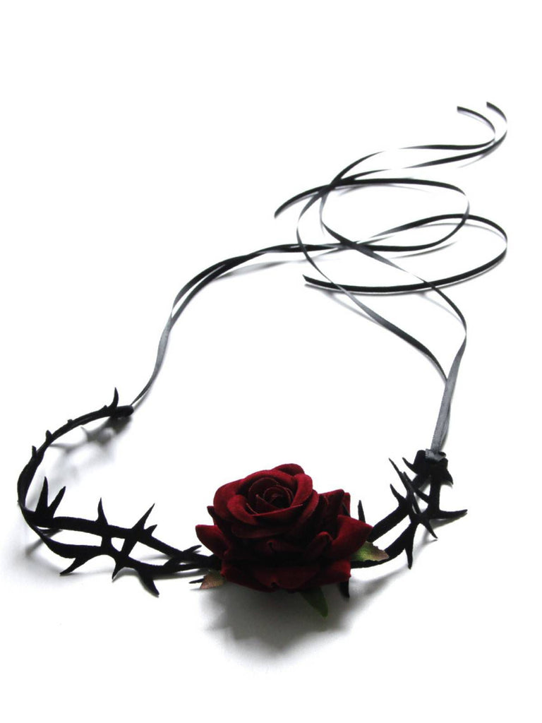 Retro Rose Flannel Flower Velvet-Necklace, vintage fashion, retro style - perfect for women who love vintage and retro fashion