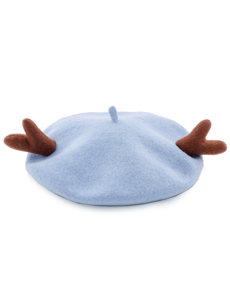 Retro Solid Antlers Wool Berets — vintage elegance for the modern woman
