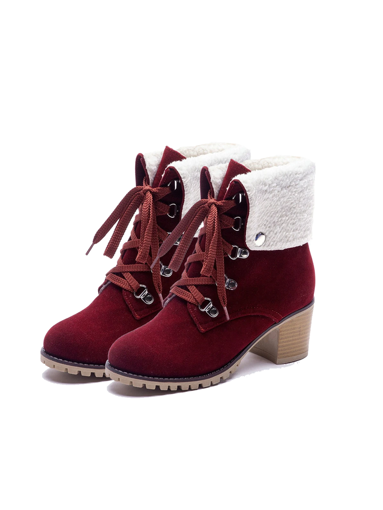 Retro Solid Lace-up Martin Boots — vintage elegance for the modern woman