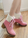 Retro Solid Lace-up Martin Boots — vintage elegance for the modern woman