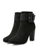 Retro Solid Thick Heel Short Boots — vintage elegance for the modern woman