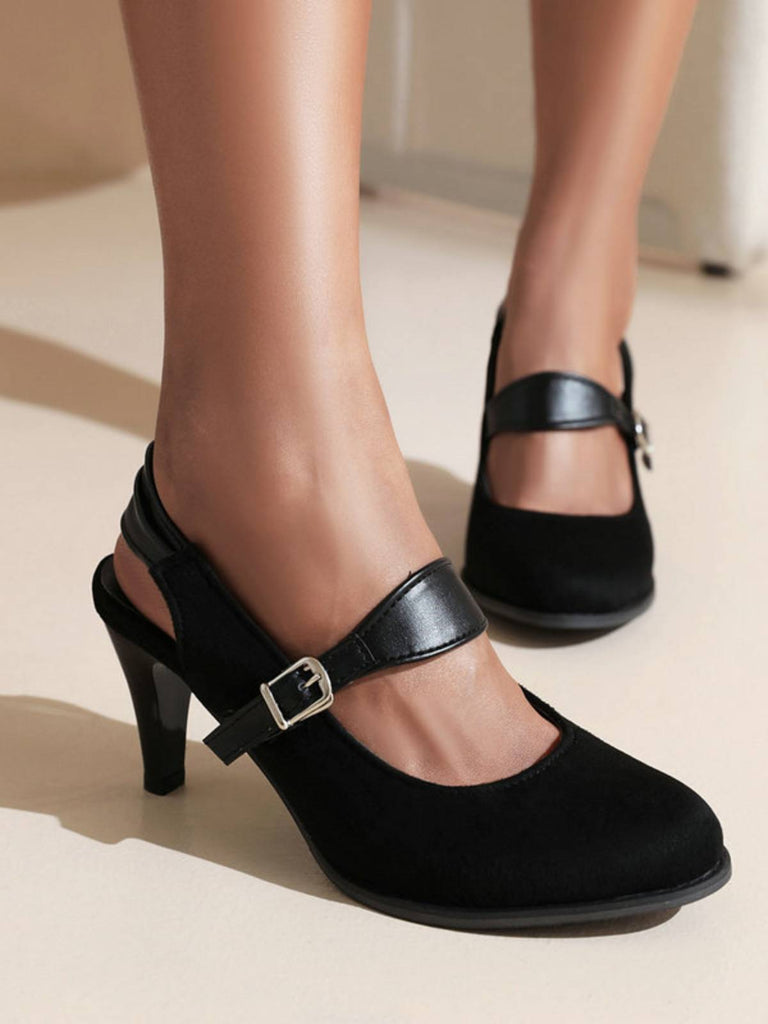 Retro Suede High Heels Shoes — vintage elegance for the modern woman