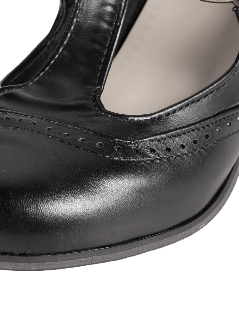 Retro T-Strap Chunky Heels Shoes, classic vintage style elegant retro fashion - Image 7