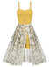 Retro White Floral Button Swing Cover-up — vintage elegance for the modern woman