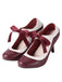Retro Wine Lace-Up Stiletto Shoes, classic vintage style elegant retro fashion - Image 1
