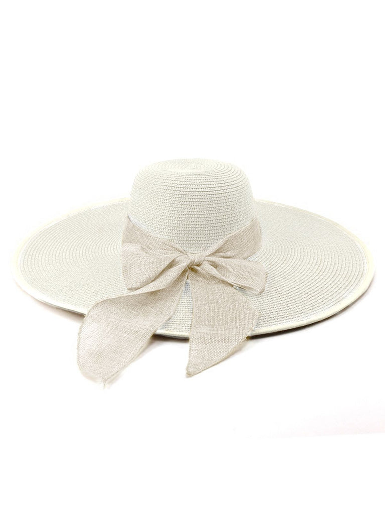 Ribbon Wide Brim Raffia Sun Hat — vintage elegance for the modern woman