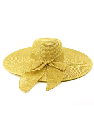 Ribbon Wide Brim Raffia Sun Hat: timeless style reimagined