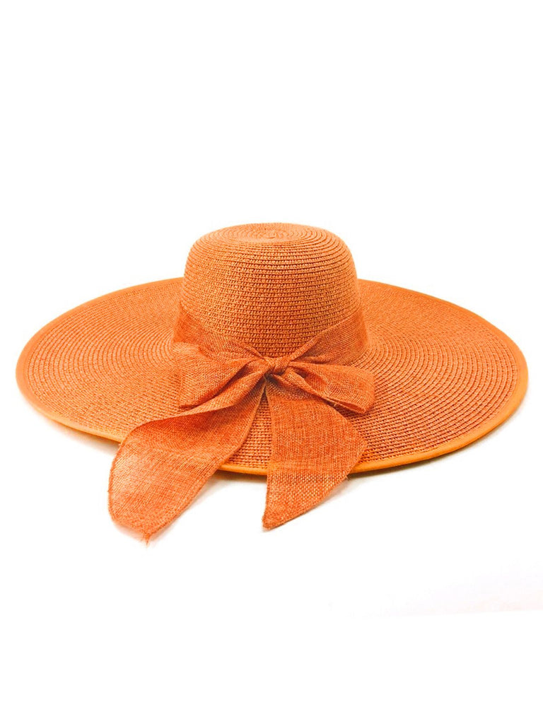 Ribbon Wide Brim Raffia Sun Hat — vintage elegance for the modern woman