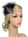 Silver 1920s Feather Rhinestone Headband — vintage elegance for the modern woman