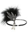 Silver 1920s Feather Rhinestone Headband — vintage elegance for the modern woman