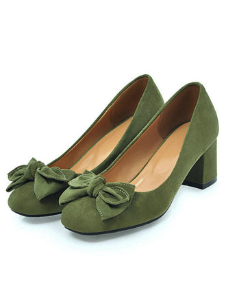 Solid Colored Bow-Knot Wedge Shoes: timeless style reimagined
