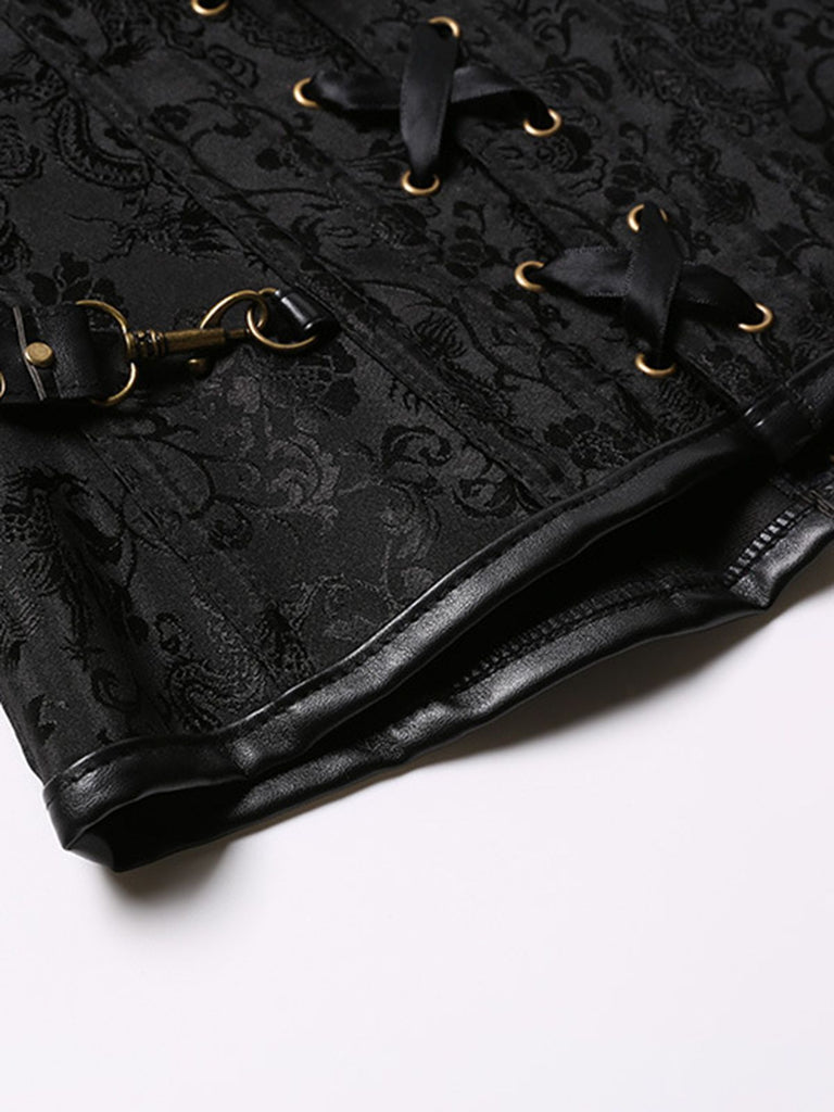 Steampunk Halter Leather Gothic Corset — vintage elegance for the modern woman