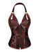 Steampunk Halter Leather Gothic Corset: timeless style reimagined