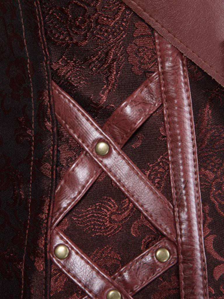 Steampunk Halter Leather Gothic Corset: timeless style reimagined