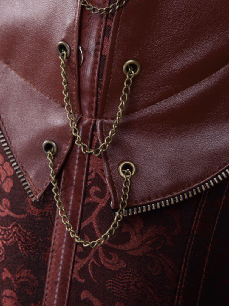 Steampunk Halter Leather Gothic Corset — vintage elegance for the modern woman