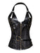 Steampunk Halter Leather Gothic Corset: timeless style reimagined