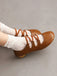 Three-breasted Flat Vintage Shoes: timeless style reimagined