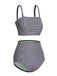 White&Black 1940s Plaid Suspenders Swimsuit: timeless style reimagined