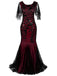 Wine Red 1920s Sequin Maxi Gowns Dress: timeless style reimagined