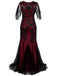 Wine Red 1920s Sequin Maxi Gowns Dress: timeless style reimagined