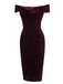 Wine Red 1960s Velvet Bodycon Dress — vintage elegance for the modern woman
