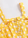 Yellow 1950s Polka Dot Straps Swing Dress: timeless style reimagined
