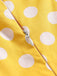 Yellow 1950s Polka Dot Straps Swing Dress: timeless style reimagined