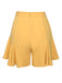 Yellow 1950s Ruffled Pockets Shorts: timeless style reimagined