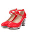 Zebra Patchwork Chunky High Heels Shoes: timeless style reimagined