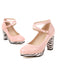 Zebra Patchwork Chunky High Heels Shoes — vintage elegance for the modern woman